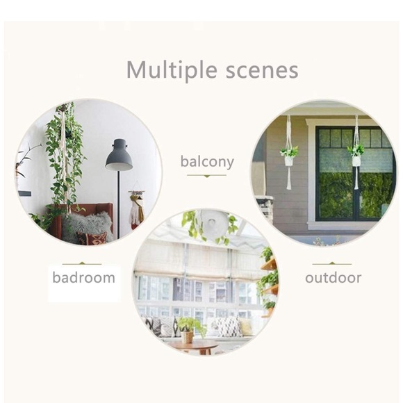 2 Pcs Macrame Plant Hangers, Flower Pot Holders - Picture 6 of 7